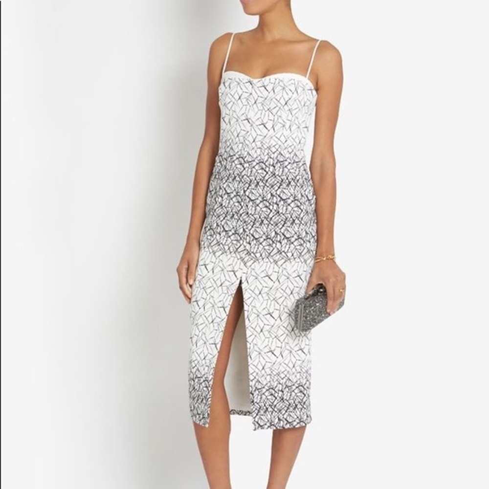 Manning‎ Cartell || Pins & Needles Sheath Dress Sweetheart l Slit White P